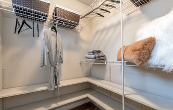 Walk in closet in every bedroom